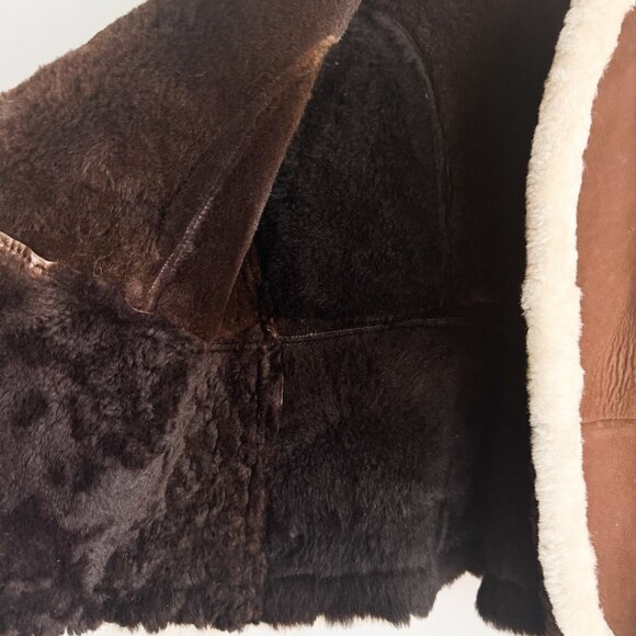 Vintage sheepskin Shearling Classic Vest M - Picture 4 of 7